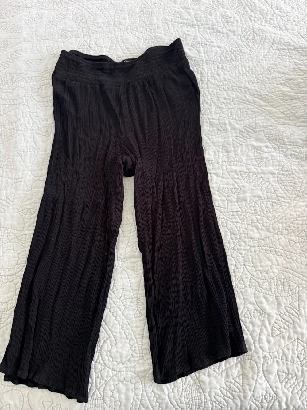 art class Black Crinkle Wide Leg Pants